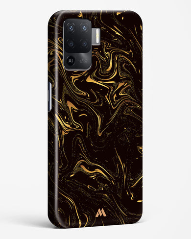 Black Gold Marble Hard Case Phone Cover-(Oppo)