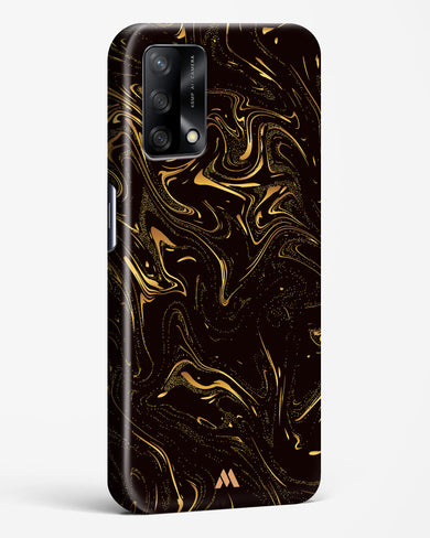 Black Gold Marble Hard Case Phone Cover-(Oppo)