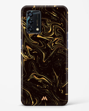 Black Gold Marble Hard Case Phone Cover-(Oppo)