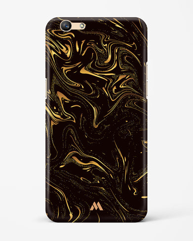 Black Gold Marble Hard Case Phone Cover-(Oppo)