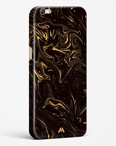 Black Gold Marble Hard Case Phone Cover-(Oppo)