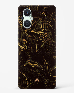 Black Gold Marble Hard Case Phone Cover-(Oppo)