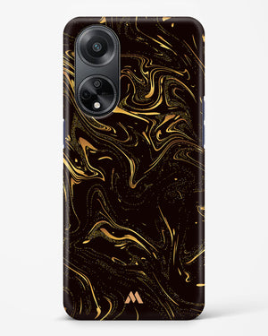 Black Gold Marble Hard Case Phone Cover (Oppo)