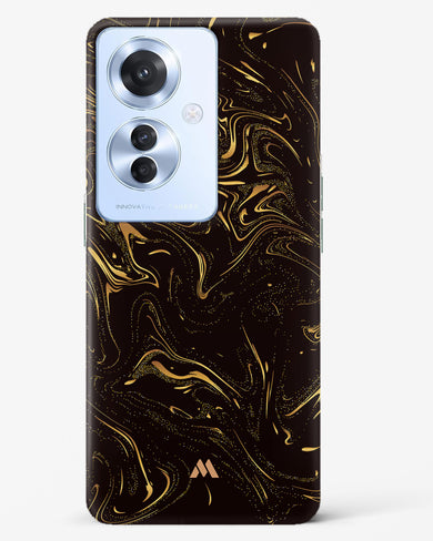 Black Gold Marble Hard Case Phone Cover (Oppo)