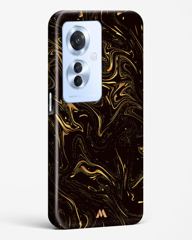 Black Gold Marble Hard Case Phone Cover (Oppo)
