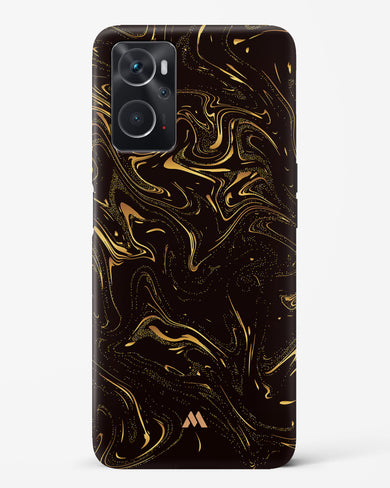 Black Gold Marble Hard Case Phone Cover-(Oppo)