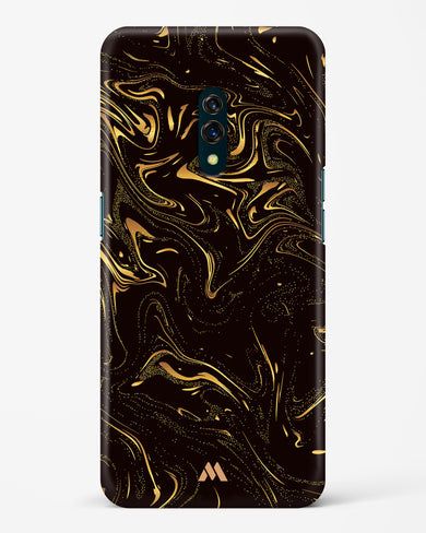 Black Gold Marble Hard Case Phone Cover-(Oppo)