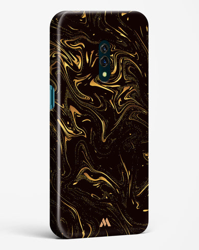 Black Gold Marble Hard Case Phone Cover-(Oppo)