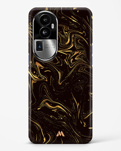 Black Gold Marble Hard Case Phone Cover (Oppo)