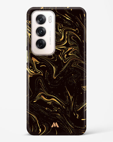 Black Gold Marble Hard Case Phone Cover (Oppo)