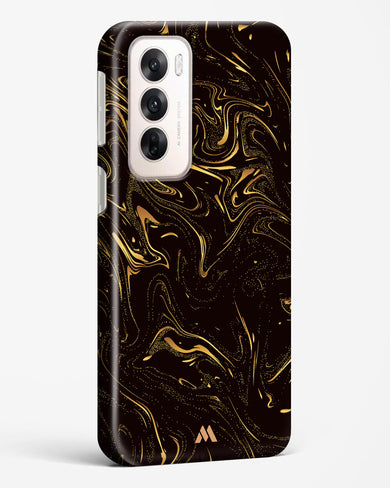 Black Gold Marble Hard Case Phone Cover (Oppo)