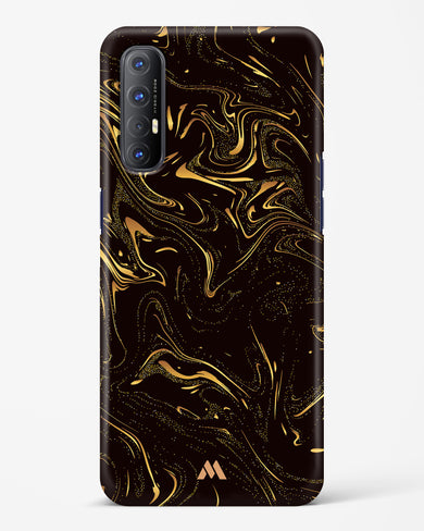 Black Gold Marble Hard Case Phone Cover-(Oppo)