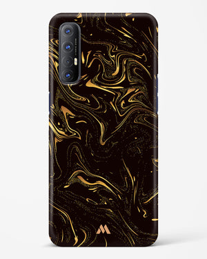 Black Gold Marble Hard Case Phone Cover (Oppo)