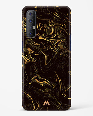 Black Gold Marble Hard Case Phone Cover-(Oppo)