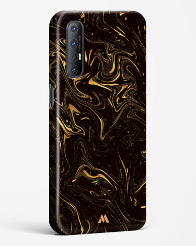 Black Gold Marble Hard Case Phone Cover-(Oppo)