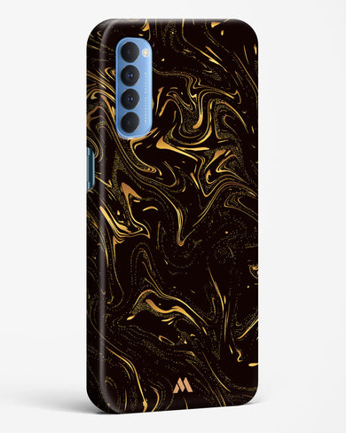 Black Gold Marble Hard Case Phone Cover-(Oppo)