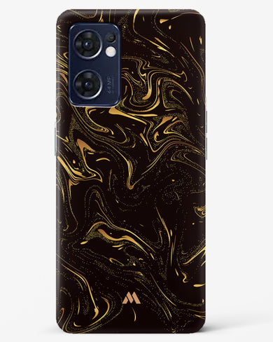 Black Gold Marble Hard Case Phone Cover (Oppo)