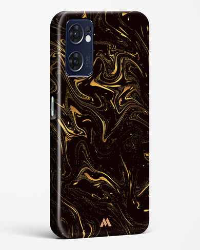 Black Gold Marble Hard Case Phone Cover (Oppo)
