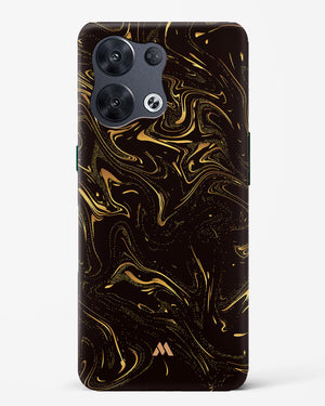 Black Gold Marble Hard Case Phone Cover (Oppo)