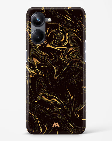 Black Gold Marble Hard Case Phone Cover (Realme)