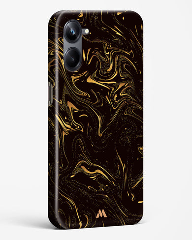 Black Gold Marble Hard Case Phone Cover (Realme)
