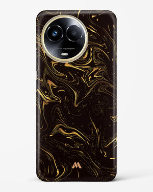 Black Gold Marble Hard Case Phone Cover-(Realme)