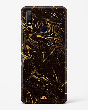 Black Gold Marble Hard Case Phone Cover-(Realme)