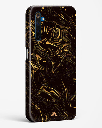 Black Gold Marble Hard Case Phone Cover (Realme)