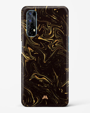 Black Gold Marble Hard Case Phone Cover-(Realme)