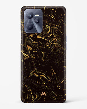 Black Gold Marble Hard Case Phone Cover-(Realme)