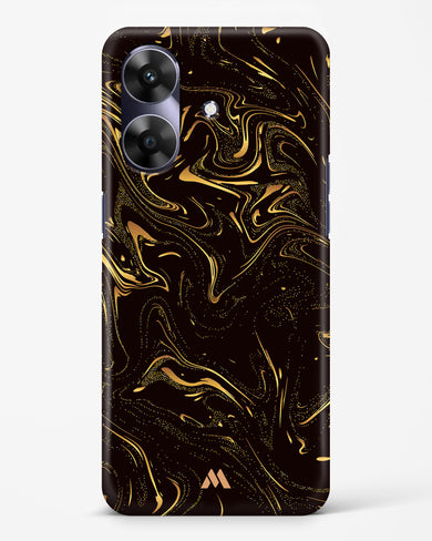 Black Gold Marble Hard Case Phone Cover (Realme)