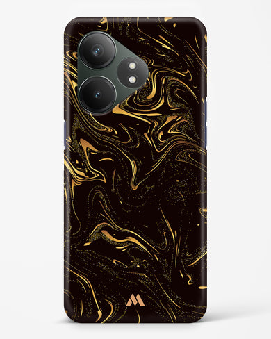 Black Gold Marble Hard Case Phone Cover (Realme)