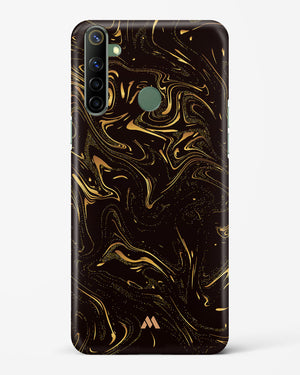 Black Gold Marble Hard Case Phone Cover-(Realme)