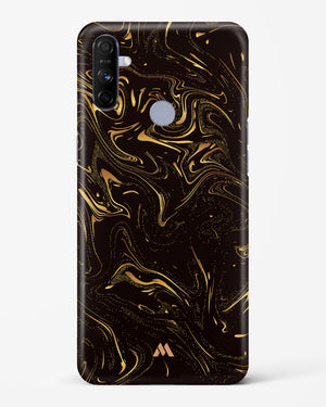 Black Gold Marble Hard Case Phone Cover-(Realme)