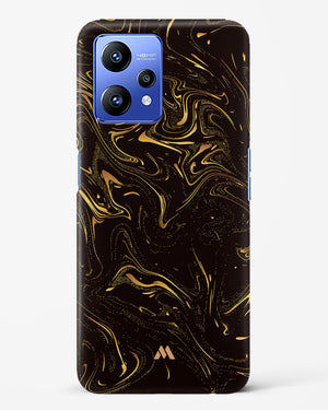 Black Gold Marble Hard Case Phone Cover (Realme)