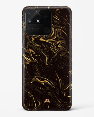 Black Gold Marble Hard Case Phone Cover-(Realme)