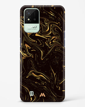 Black Gold Marble Hard Case Phone Cover (Realme)