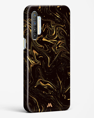 Black Gold Marble Hard Case Phone Cover (Realme)