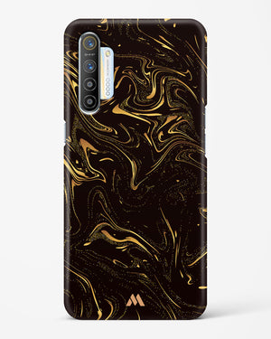 Black Gold Marble Hard Case Phone Cover-(Realme)