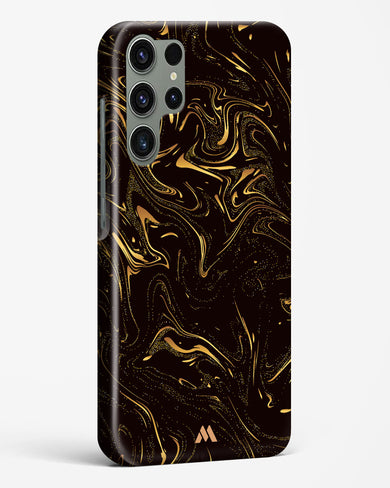 Black Gold Marble Hard Case Phone Cover-(Samsung)