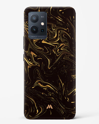 Black Gold Marble Hard Case Phone Cover-(Vivo)