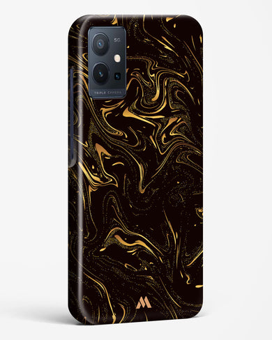 Black Gold Marble Hard Case Phone Cover-(Vivo)