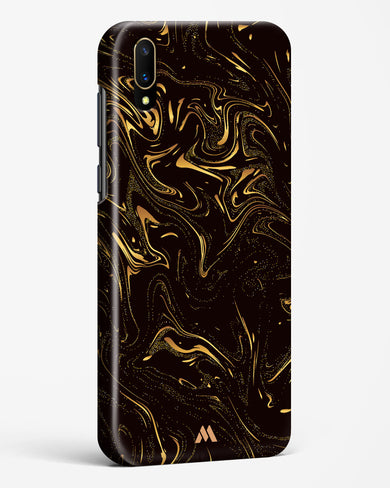 Black Gold Marble Hard Case Phone Cover-(Vivo)