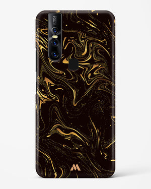 Black Gold Marble Hard Case Phone Cover-(Vivo)