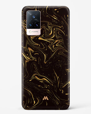 Black Gold Marble Hard Case Phone Cover-(Vivo)