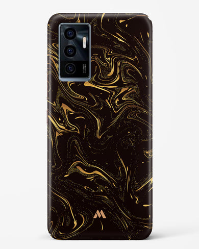 Black Gold Marble Hard Case Phone Cover-(Vivo)