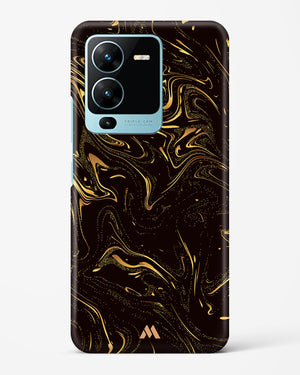 Black Gold Marble Hard Case Phone Cover-(Vivo)