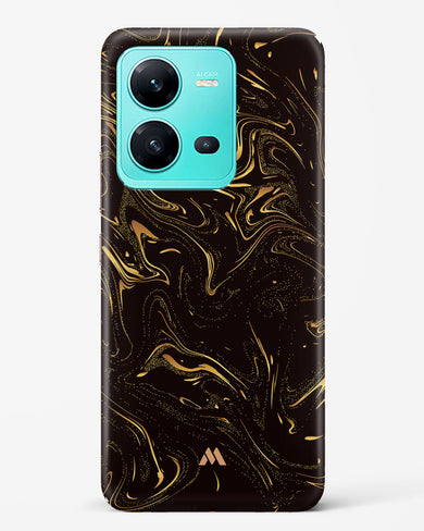 Black Gold Marble Hard Case Phone Cover-(Vivo)