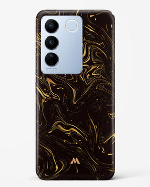 Black Gold Marble Hard Case Phone Cover-(Vivo)