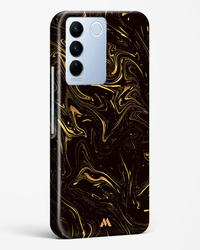 Black Gold Marble Hard Case Phone Cover-(Vivo)